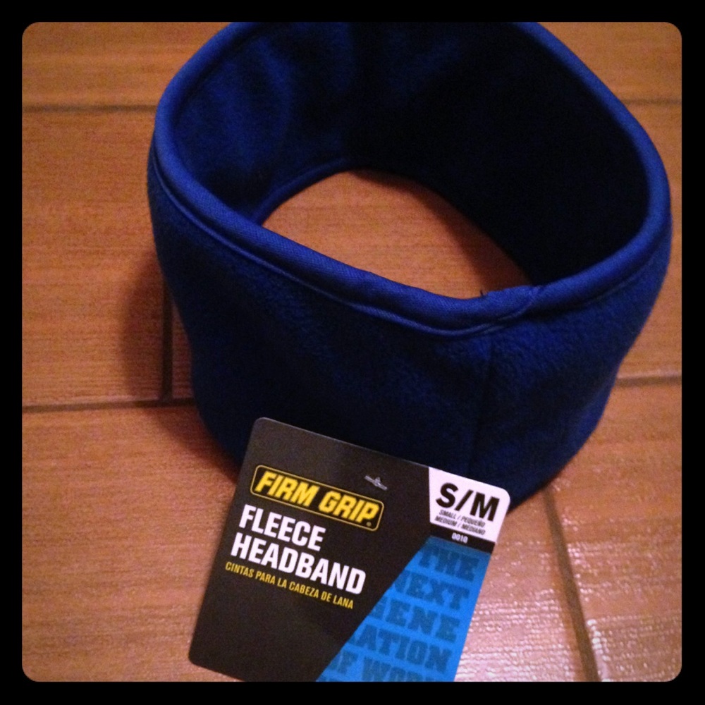 Blue 💙 Firm Grip Fleece Headband size S/M